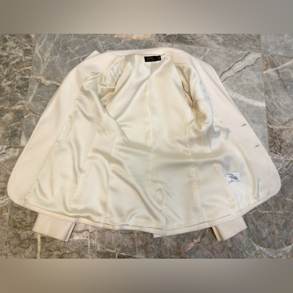 Polo Ralph Lauren Elegant White(cream)color Blazer with beaded embroidery Size 4 - Picture 11 of 17